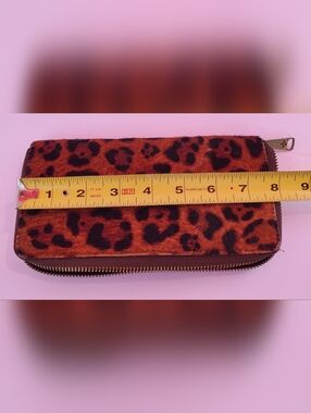 Patricia Nash Cow Hair Leather Zip Bi-fold Wallet